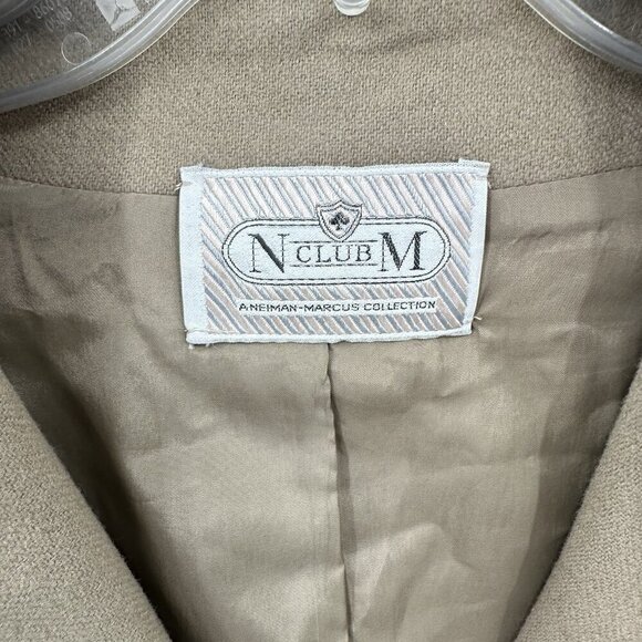 vintage 80s NEIMAN MARCUS STANLEY BLACKER jacket blazer 100% wool tweed tan 10 - Picture 8 of 11